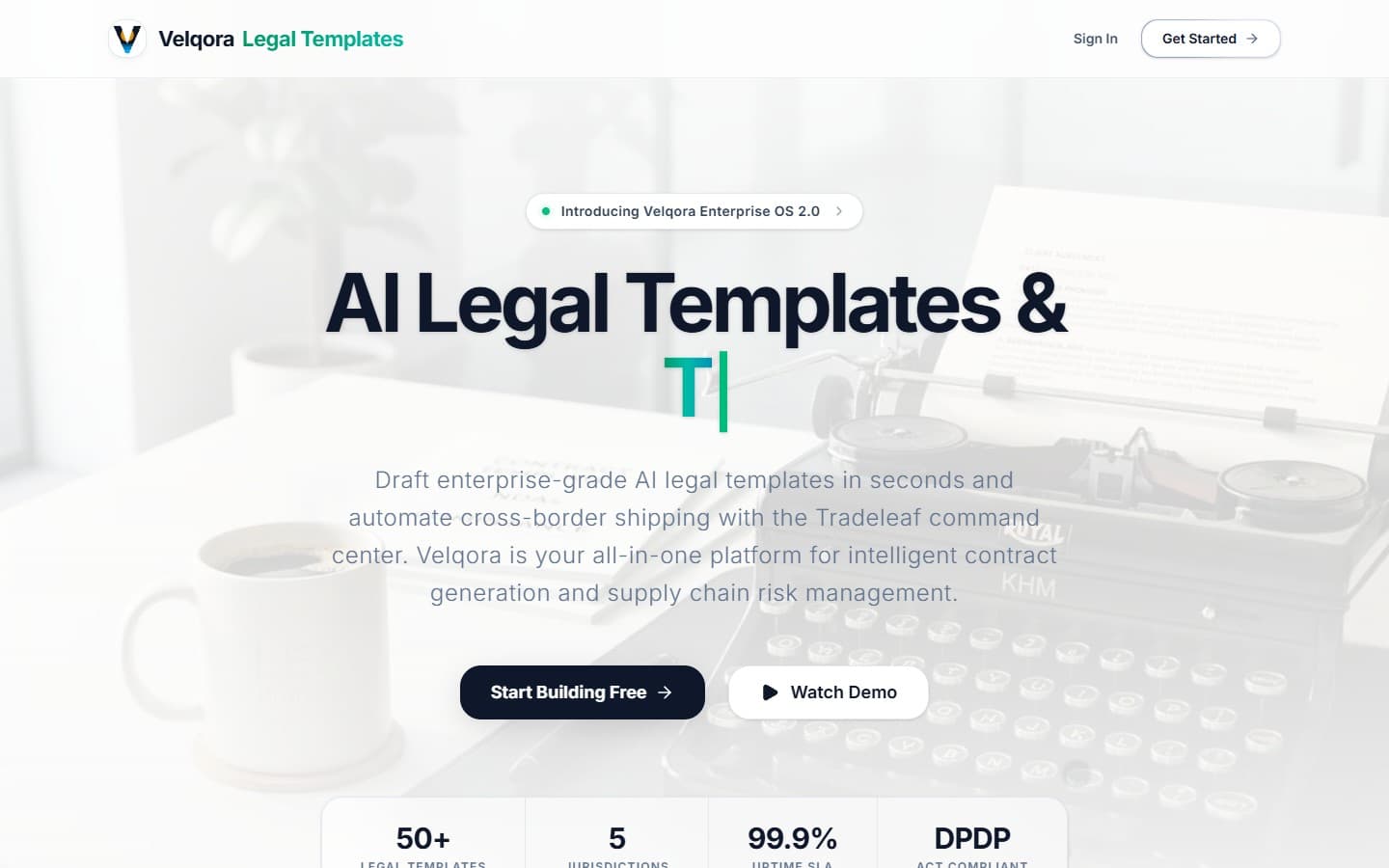 Velqora Premium AI Legal Dashboard